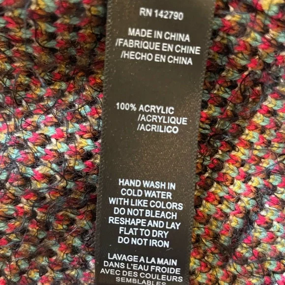 MaxSport Aztec Open Front Cardigan Hood Sweater Western Tribal Ivory/Turquoise - Picture 12 of 12